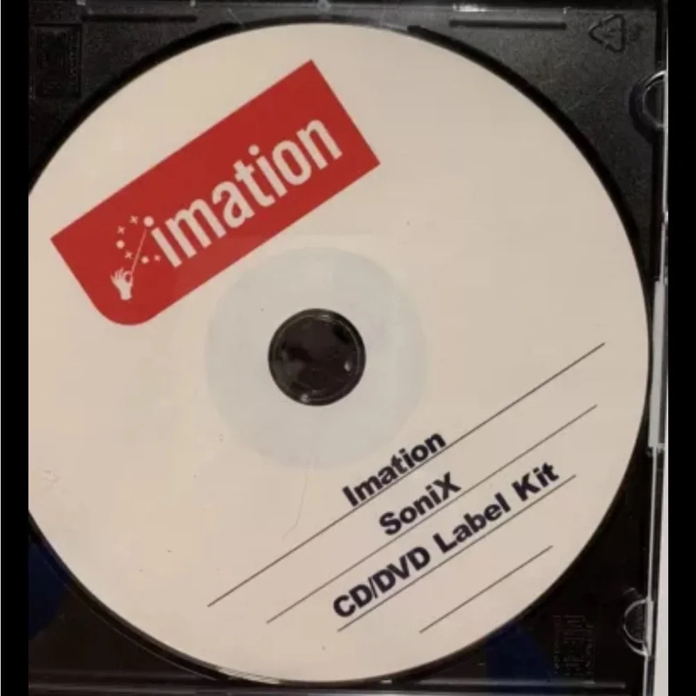 Lot- Imation SONIX Kit CD & DVD Label Maker Kit System Extra Refill Label Packs